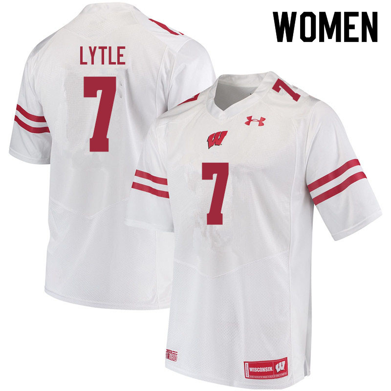 Wisconsin Badgers Women's #7 Spencer Lytle NCAA Under Armour Authentic White College Stitched Football Jersey UB40F08WI